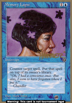 Memory Lapse (V.1) - Pro Tour 1996: Shawn Regnier (Special)