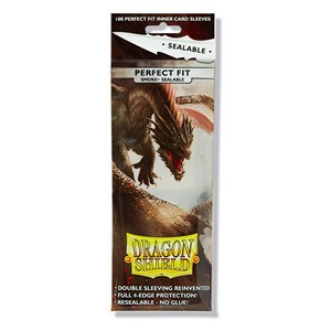 100 Dragon Shield Perfect Fit Sealable Sleeves - Smoke