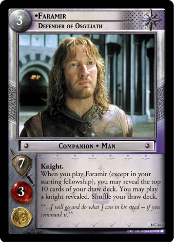 Faramir, Defender of Osgiliath (8C34) [Siege of Gondor