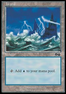 Island (V.1) - Urza's Saga (Land) [USG-335]