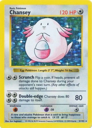 Chansey (3/102) [Base Set (Shadowless)]