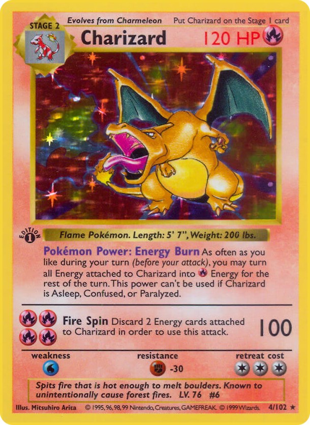 Charizard (4/102) (Shadowless) [Base Set 1st Edition]