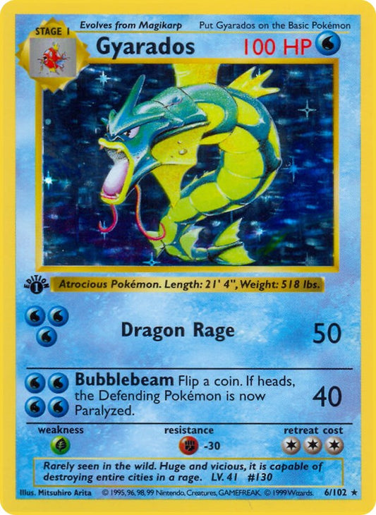 Gyarados (6/102) (Shadowless) [Base Set 1st Edition]