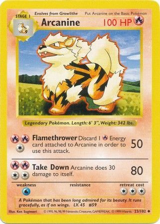 Arcanine (23/102) [Base Set Shadowless]