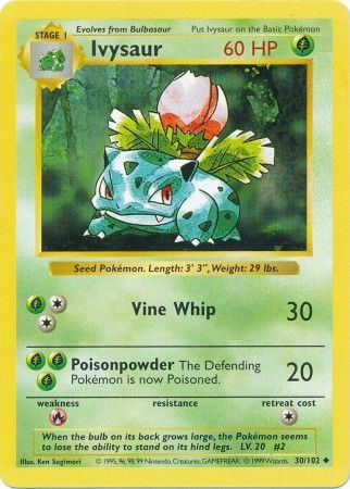 Ivysaur (30/102) [Base Set Shadowless]