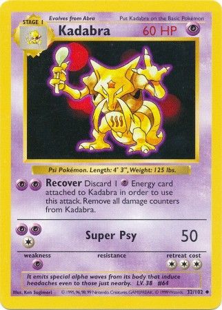 Kadabra (32/102) [Base Set Shadowless]