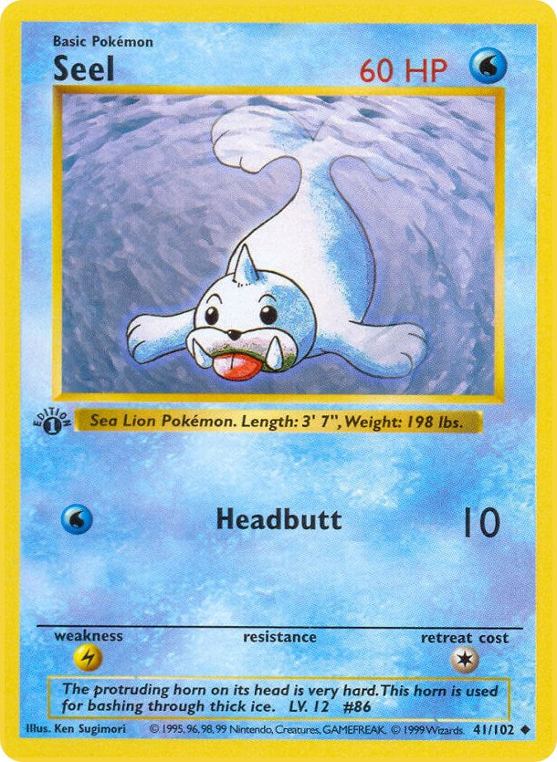 Seel (41/102) (Shadowless) [Base Set 1st Edition]