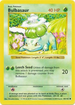 Bulbasaur (44/102) [Base Set Shadowless]