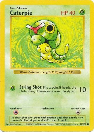 Caterpie (45/102) [Base Set Shadowless]