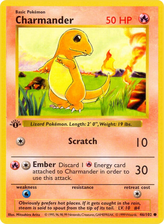 Charmander (46/102) (Shadowless) [Base Set 1st Edition]