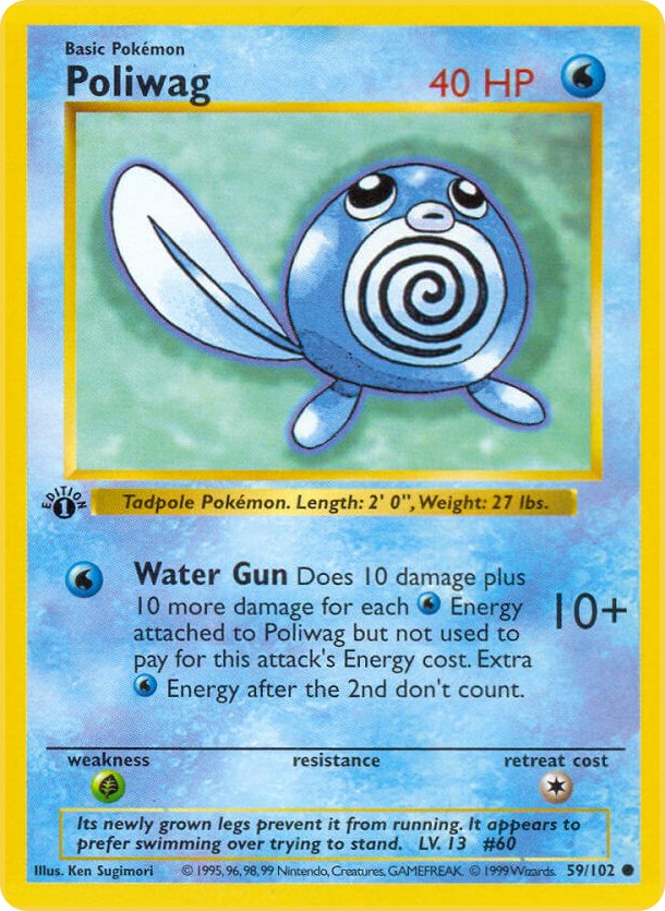 Poliwag (59/102) (Shadowless) [Base Set 1st Edition]