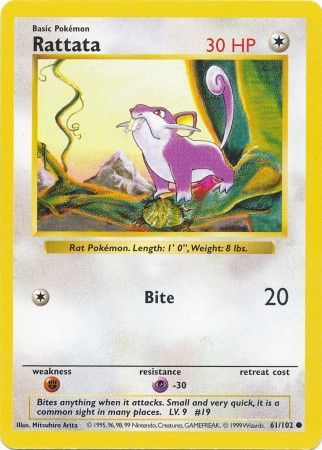 Rattata (61/102) [Base Set Shadowless]