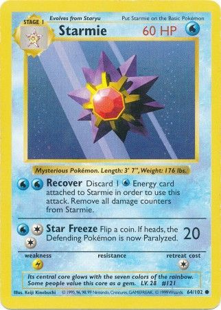 Starmie (64/102) [Base Set Shadowless]