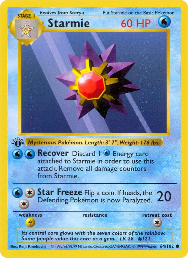 Starmie (64/102) (Shadowless) [Base Set 1st Edition]