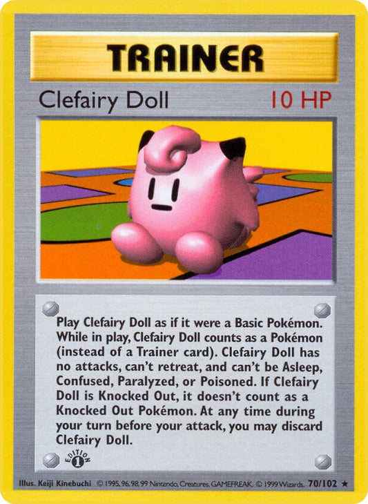 Clefairy Doll (70/102) (Shadowless) [Base Set 1st Edition]