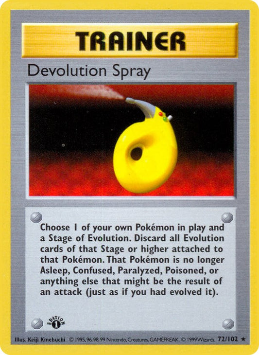 Devolution Spray (72/102) (Shadowless) [Base Set 1st Edition]