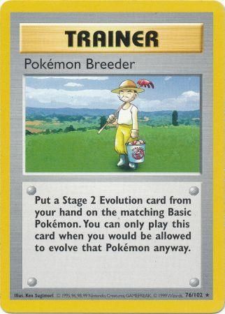 Pokemon Breeder (76/102) [Base Set Shadowless]