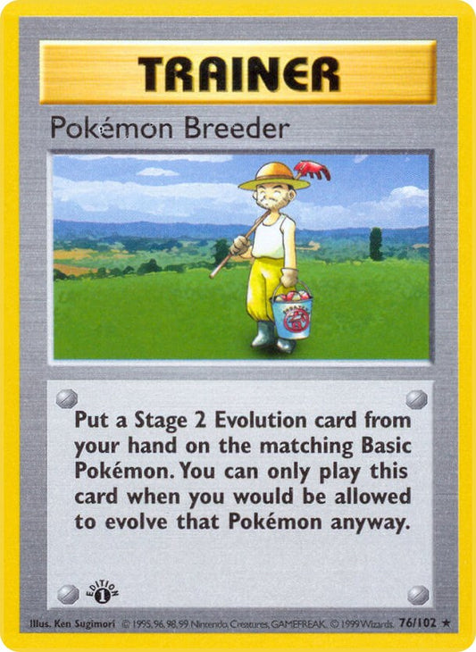 Pokemon Breeder (76/102) (Shadowless) [Base Set 1st Edition]