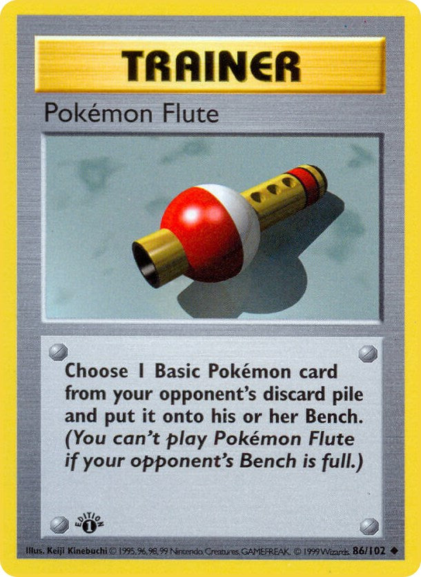 Pokemon Flute (86/102) (Shadowless) [Base Set 1st Edition]