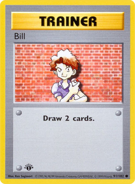 Bill (91/102) (Shadowless) [Base Set 1st Edition]