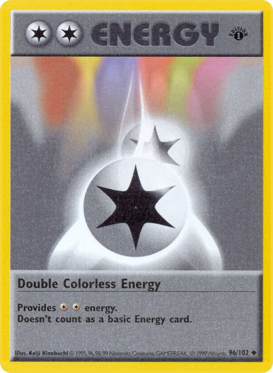 Double Colorless Energy (96/102) (Shadowless) [Base Set 1st Edition]