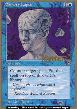 Memory Lapse (V.2) - Pro Tour 1996: Shawn Regnier (Special)