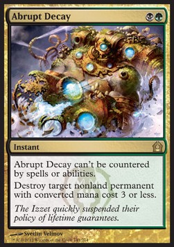 Abrupt Decay