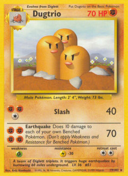 Dugtrio - Base Set (Rare) [BS-19]