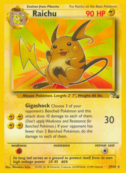 Raichu - Fossil (Rare) [FO-29]