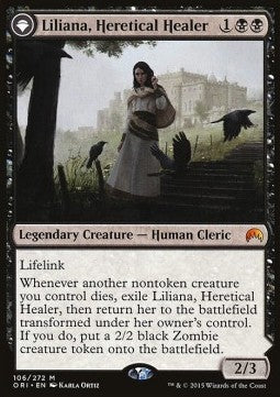 Liliana, Heretical Healer // Liliana, Defiant Necromancer - Magic Origins (Mythic) [ORI-106]