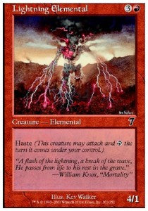 Lightning Elemental - Seventh Edition (Common) [7ED-201]