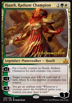 Huatli, Radiant Champion - Rivals of Ixalan: Promos (Mythic) [RIXP-159]