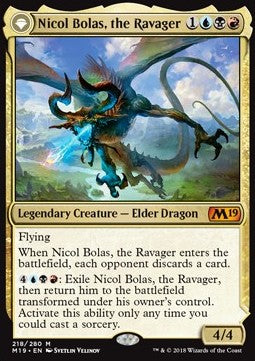 Nicol Bolas, the Ravager // Nicol Bolas, the Arisen - Core 2019 (Mythic) [M19-218]