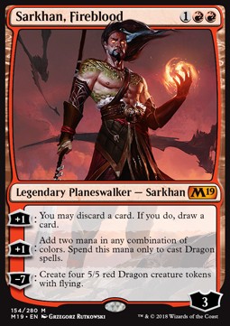 Sarkhan, Fireblood - Core 2019 (Mythic) [M19-154]