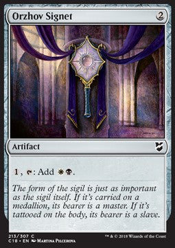 Orzhov Signet - Commander 2018 (Common) [C18-213]
