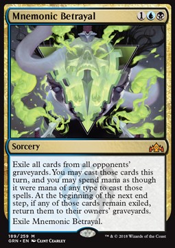 Mnemonic Betrayal - Guilds of Ravnica (Mythic) [GRN-189]