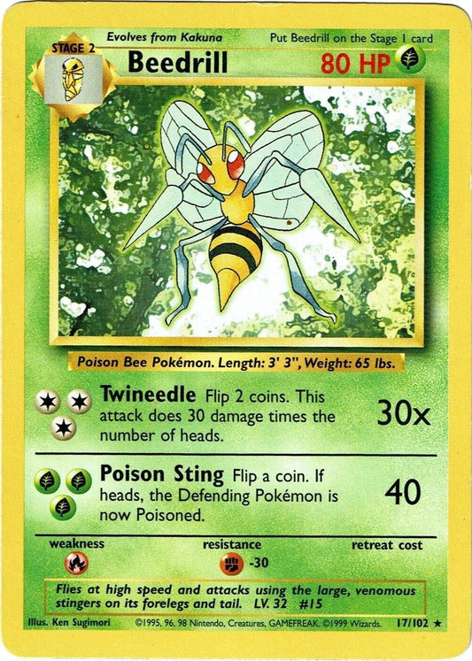 Beedrill (17/102) [Base Set Unlimited]