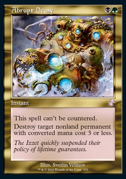 Abrupt Decay