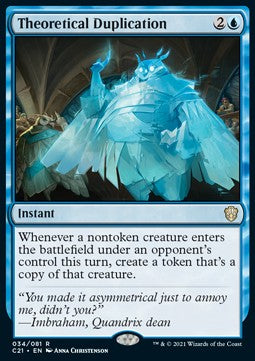 Theoretical Duplication - Commander: Strixhaven (Rare) [C21-34]