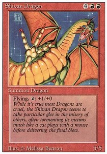 Shivan Dragon - Revised (Rare)