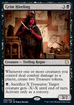 Grim Hireling - Commander: Adventures in the Forgotten Realms (Rare) [AFC-25]