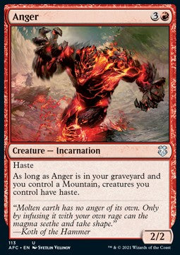 Anger - Commander: Adventures in the Forgotten Realms (Uncommon) [AFC-113]