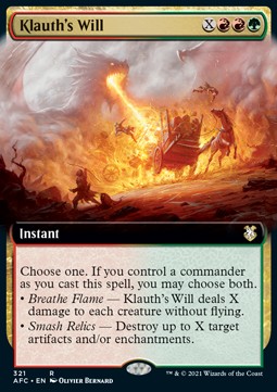 Klauth's Will - Commander: Adventures in the Forgotten Realms: Extras (Rare) [XAFC-321]