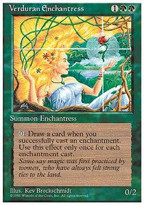 Verduran Enchantress - Fourth Edition (Rare)