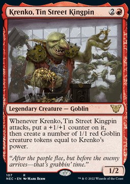 Krenko, Tin Street Kingpin - Commander: Kamigawa: Neon Dynasty (Rare) [NEC-107]