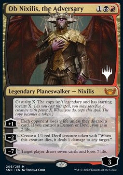 Ob Nixilis, the Adversary (V.2) - Streets of New Capenna: Promos (Mythic) [PSNC-206]