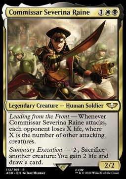 Commissar Severina Raine⁣ - Universes Beyond: Warhammer 40,000⁣ (Rare)⁣ [112]