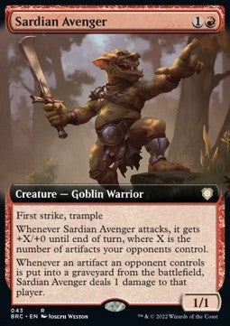 Sardian Avenger (V.2) - Commander: The Brothers' War: Extras (Rare) [XBRC-43]