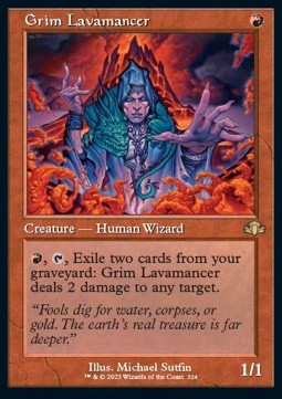 Grim Lavamancer (V.1) - Dominaria Remastered: Extras (Rare) [XDMR-324]
