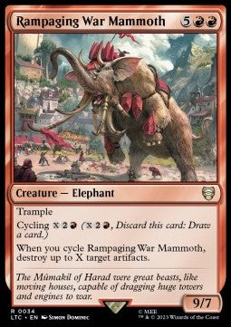 Rampaging War Mammoth - Commander: The Lord of the Rings: Tales of Middle-earth (Rare) [LTC-34]
